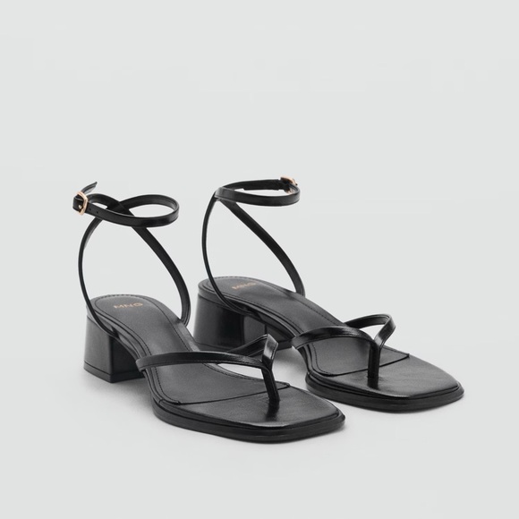 Mango Strappy Heeled Sandals in Black - Picture 2 of 2